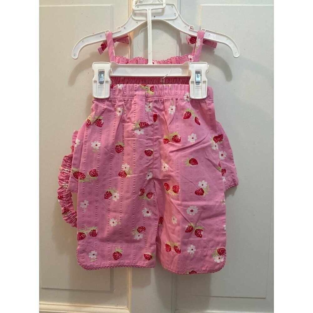 Y2K all mine strawberry print tank capris 6/9M - Picture 5 of 7